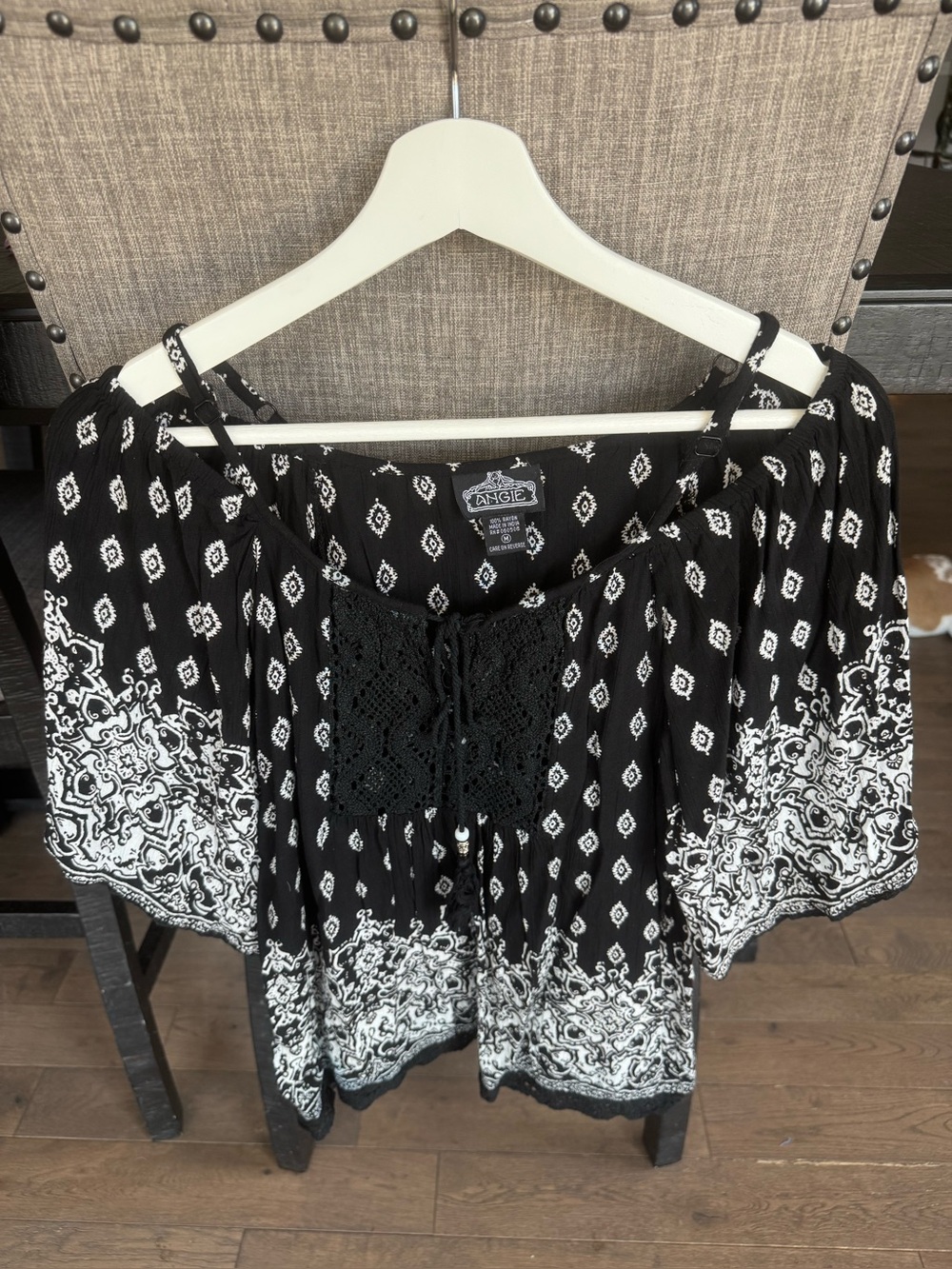 Angie Black & White Tunic